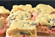 Cherry Chocolate Chip Cheesecake Bars