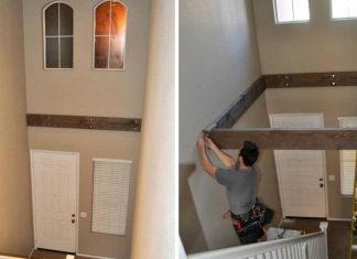 Couple Outgrowing Their Townhome Create A Clever Extra Space Above The Foyer