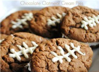 Chocolate Oatmeal Cream Pie Footballs