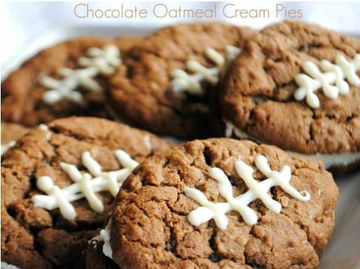 Chocolate Oatmeal Cream Pie Footballs
