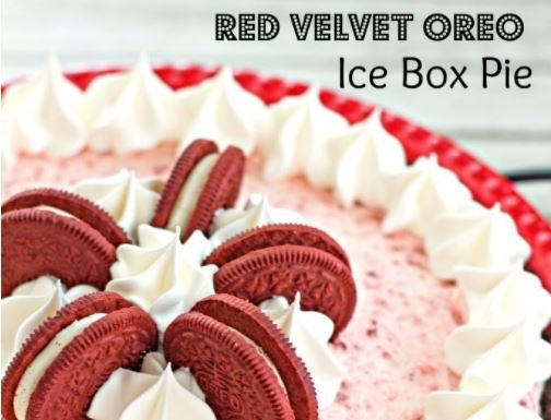 Red Velvet Oreo Ice Box Pie