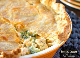 Broccoli Cheddar Chicken Pot Pie