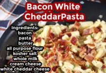 BACON WHITE CHEDDAR PASTA
