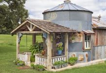 Texas Woman Transforms Grain Silo Into Charming Tiny Home