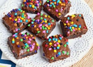 The Best Rainbow Chip Buttermilk Brownies Recipe