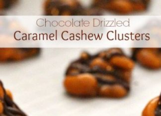 CHOCOLATE DRIZZLED CARAMEL CASHEW CLUSTERS