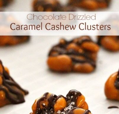 CHOCOLATE DRIZZLED CARAMEL CASHEW CLUSTERS