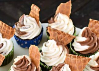 Creamy Chocolate Vanilla Swirl Buttercream Frosting Recipe