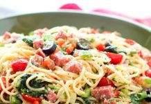 ITALIAN SPAGHETTI SALAD WITH SPINACH