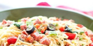 ITALIAN SPAGHETTI SALAD WITH SPINACH