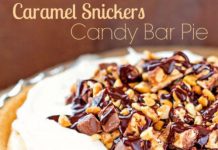 CARAMEL SNICKERS CANDY BAR PIE