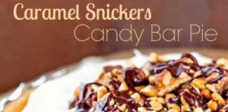 CARAMEL SNICKERS CANDY BAR PIE