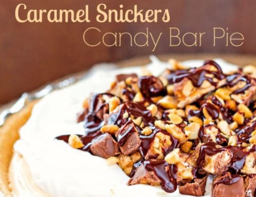 CARAMEL SNICKERS CANDY BAR PIE