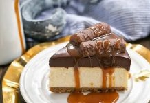 Chocolate Caramel Twix Cheesecake