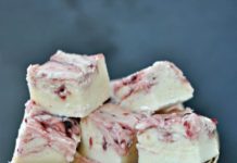 White Chocolate Raspberry Fudge