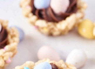Easter Rice Krispie Treat Nests