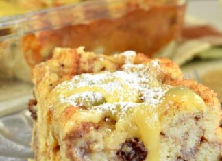 Dad’s Bread Pudding Recipe with Lemon Sauce