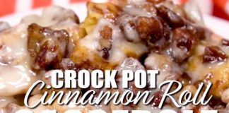 CROCK POT CINNAMON ROLL CASSEROLE
