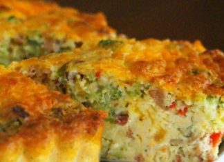 BROCCOLI CHEDDAR BACON QUICHE