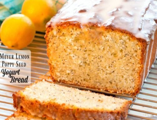 Meyer Lemon Poppy Seed Yogurt Bread