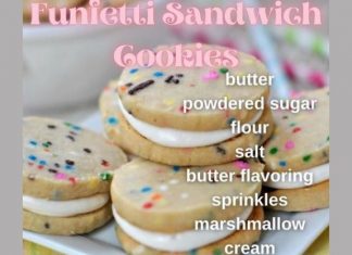 Funfetti Shortbread Cookie Sandwiches