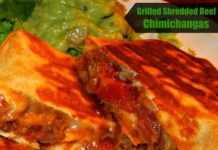 Grilled Shredded Beef Chimichangas