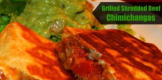 Grilled Shredded Beef Chimichangas
