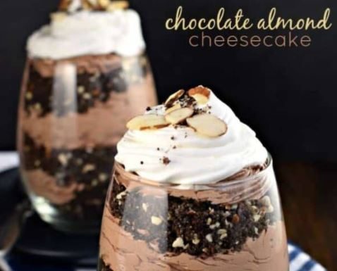 Chocolate Almond Cheesecake Parfait