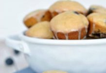 Glazed Blueberry Donut Muffins