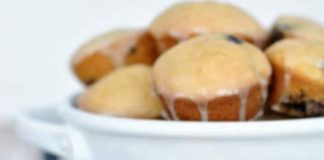 Glazed Blueberry Donut Muffins