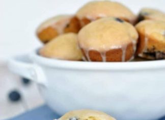 Glazed Blueberry Donut Muffins