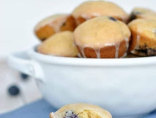 Glazed Blueberry Donut Muffins