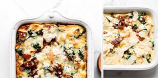 Spinach & Bacon Breakfast Strata