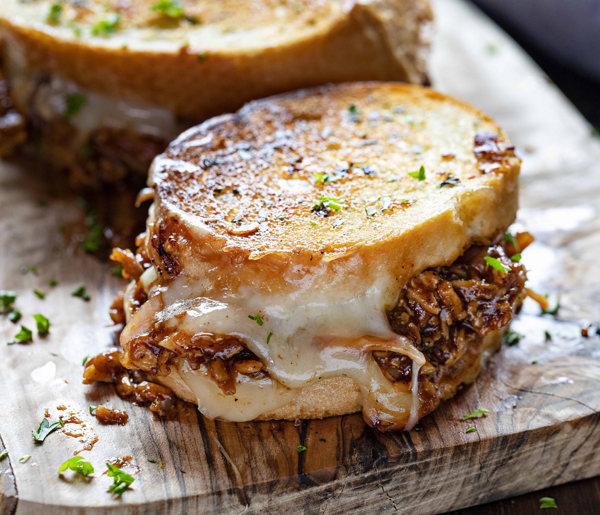 BBQ Chicken Grilled Cheese Sandwich | Grandma's Things