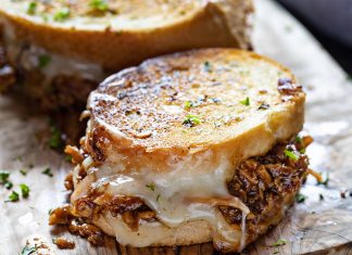 BBQ Chicken Grilled Cheese Sandwich