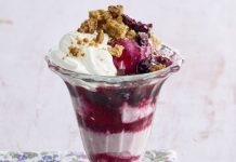 Blueberry Crumble Sundaes