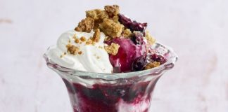 Blueberry Crumble Sundaes