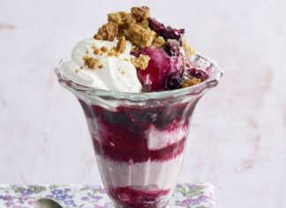 Blueberry Crumble Sundaes