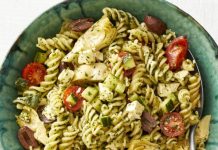 Greek Pesto Pasta Salad