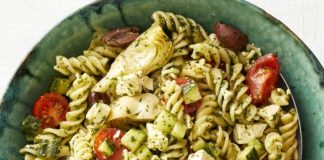 Greek Pesto Pasta Salad