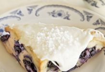 Blueberry Scones with Vanilla Icing