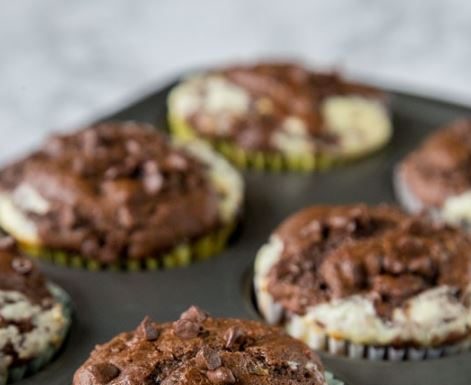 DOUBLE CHOCOLATE CHEESECAKE MUFFINS