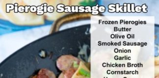 PIEROGIES SAUSAGE SKILLET