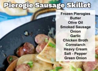 PIEROGIES SAUSAGE SKILLET