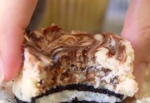 Fudge Swirled Oreo Bottom Cheesecake Cupcakes