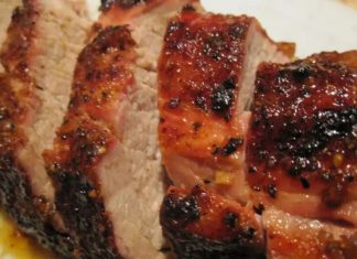 Bourbon Molasses-Glazed Grilled Pork Tenderloin