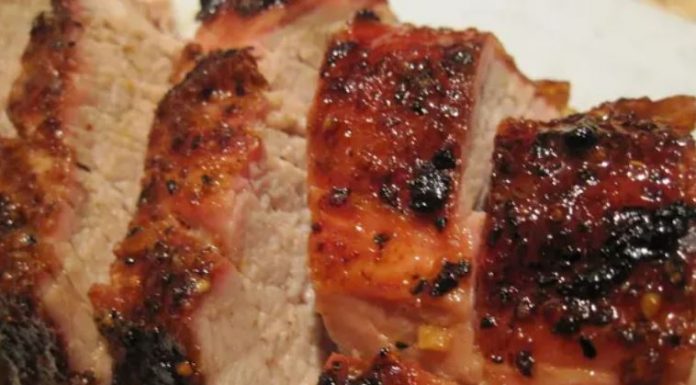 Bourbon Molasses-Glazed Grilled Pork Tenderloin