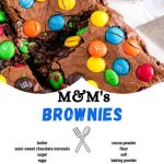 M&M’s Brownies Recipe