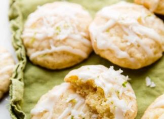 Glazed Coconut Lime Cookies