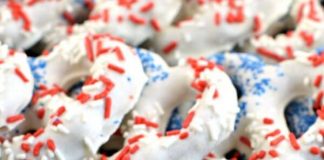 Red, White and Blue Pretzels